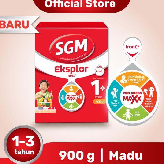 Gambar SGM 1 + Eksplor 1+ Plus Susu Vanila Box 900 gram / 900 g dari apak champ undefined Tokopedia