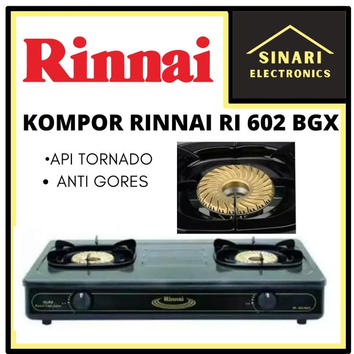 Jual RINNAI Kompor Gas 2 Tungku RI-602 BGX - Jakarta Timur - Sinari  Electronic | Tokopedia
