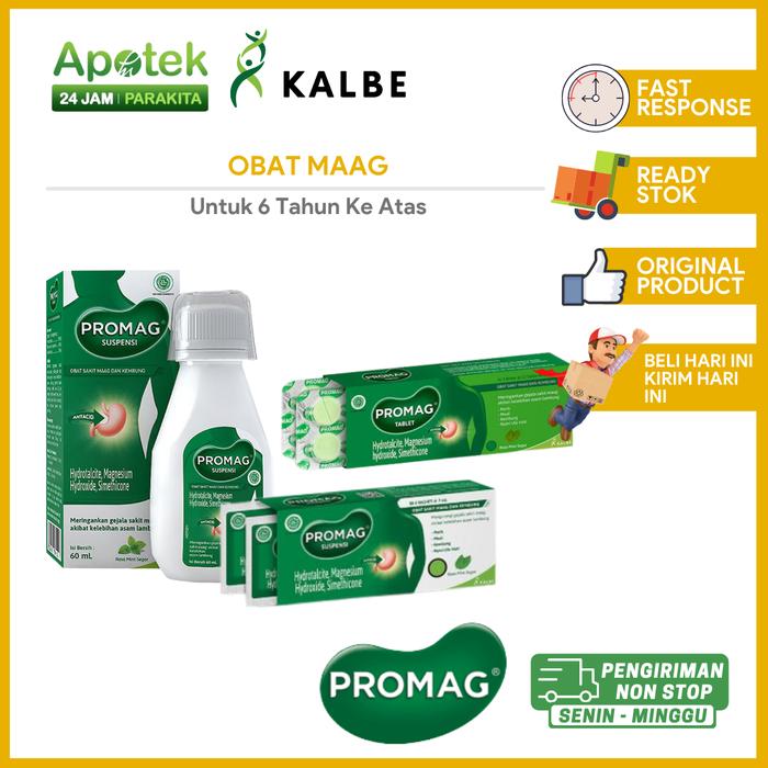 Gambar Promag Tablet / Promag Syrup / Cair Untuk Saluran Cerna / Nyeri Lambun - cair dari Apotek24jamParakitaMedika undefined Tokopedia