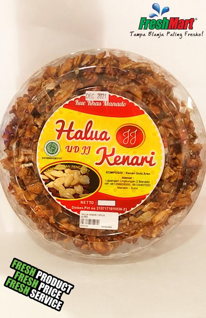Gambar HALUA KENARI JJ SNACK TRADISIONAL KHAS MANADO - Toples 250gr dari FreshMart Official undefined Tokopedia