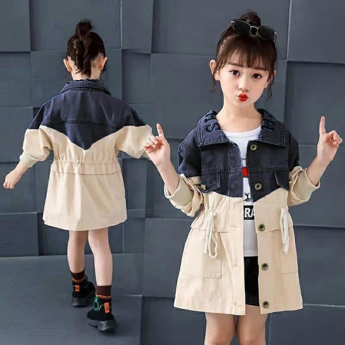 Gambar dress anak perempuan baju outer jaket 4 7 8 tahun - Hitam, All Size dari Calcal Shop undefined Tokopedia