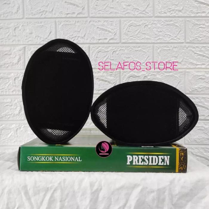 Gambar PECI SONGKOK KOPIAH POLOS AC HITAM BERKUALITAS MERK PRESIDEN ORIGINAL. - Polos AC, 1 dari Bread_Store_NEW undefined Tokopedia