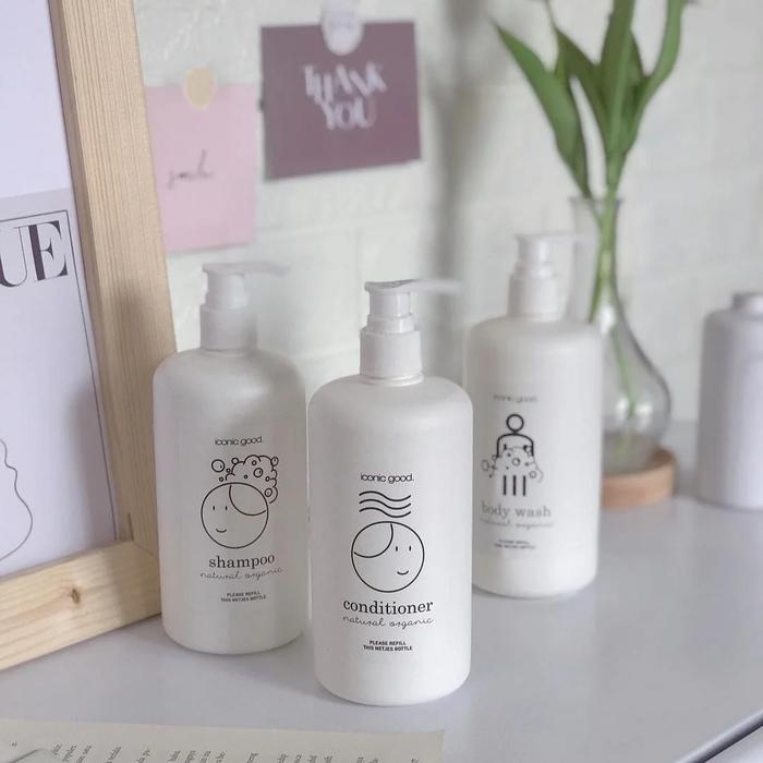 Gambar Reffilable Bottles Botol Refill Sabun Shampoo Iconic Edition 500ml - PUTIH - BULAT, Baby Dish Wash dari netjesthing undefined Tokopedia