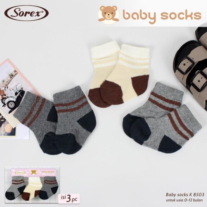 Gambar Sorex Kaus Kaki Bayi 0-12m - 3in1 Baby Socks - K8503 dari Aurel Babyshop undefined Tokopedia