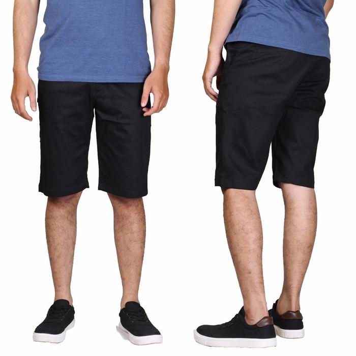 Gambar Celana Chino Pendek Pria Slim Fit Premium Distro Murah - Hitam, 29 dari EPHEMERA STORE undefined Tokopedia