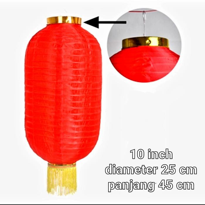 Gambar Lampion Kapsul Imlek Murah Lampion Merah Grosir Harga Partai Grosir - SATUAN- 10 INCH dari MadisonShop undefined Tokopedia