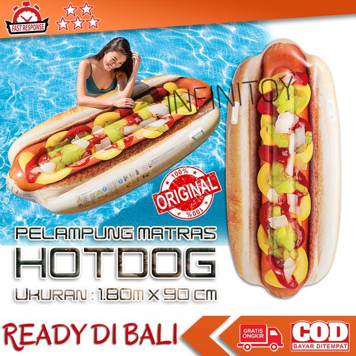 Gambar Intex Hotdog Mat Swimming Pelampung Matras Renang Dewasa dari Infinitoy undefined Tokopedia