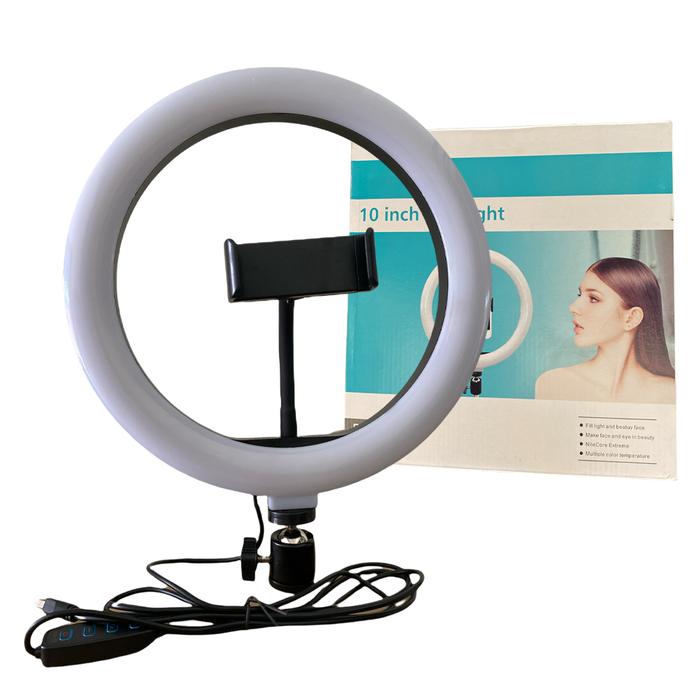 Gambar RING LIGHT 26CM + PHONE HOLDER Lampu Ringlight 26 cm 12W 10 Inch Video - RING LIGHT 26CM dari Distributorgadget.com undefined Tokopedia