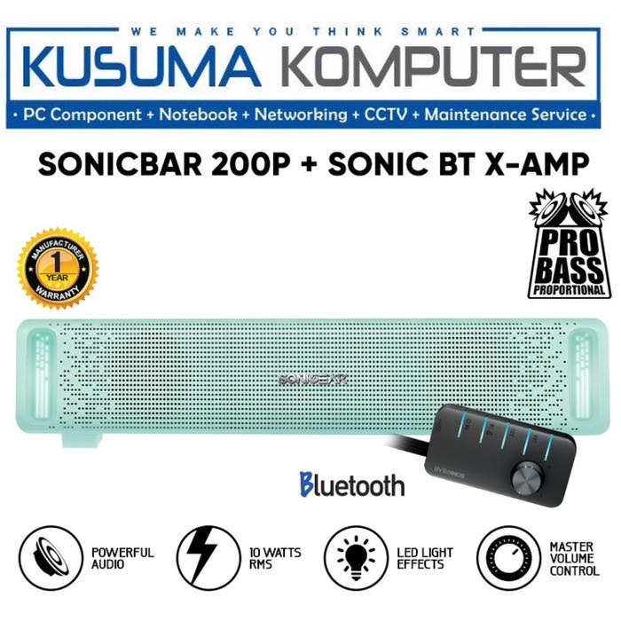 Jual SonicGear 200P Passive SoundBar Bluetooth Speaker with Light