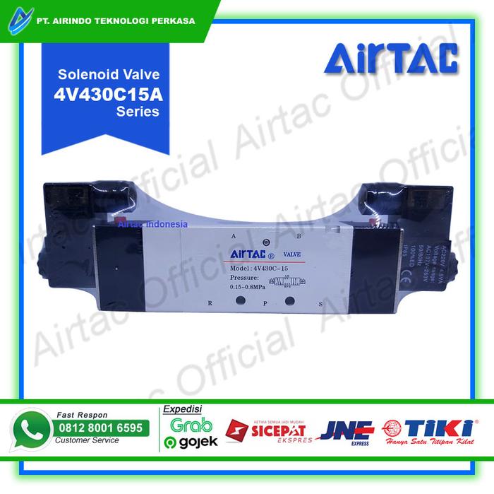 Gambar Solenoid Valve Airtac 4V430C15 A (220 VAC) / B (24 VDC) - 220 VAC dari Airtac Airindo ID undefined Tokopedia