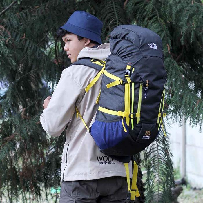 Gambar Carrier 60 Liter Tas Gunung Hiking Camping Ransel Outdoor Tokha Bag - Hitam Kuning dari TQSTORE9 undefined Tokopedia