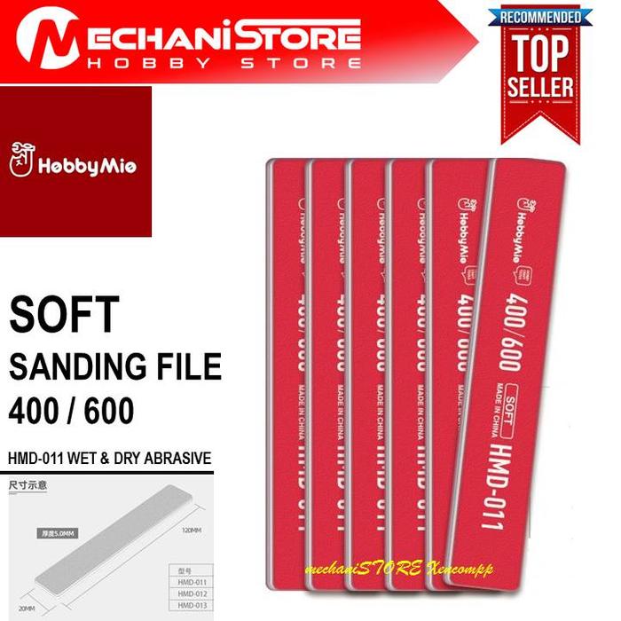 Gambar HOBBY MIO SOFT SANDING FILE 400 / 600 - HOBBYMIO AMPLAS GUNDAM MG HG - 1 PAK ISI 6 PCS dari mechaniSTORE Bandung undefined Tokopedia