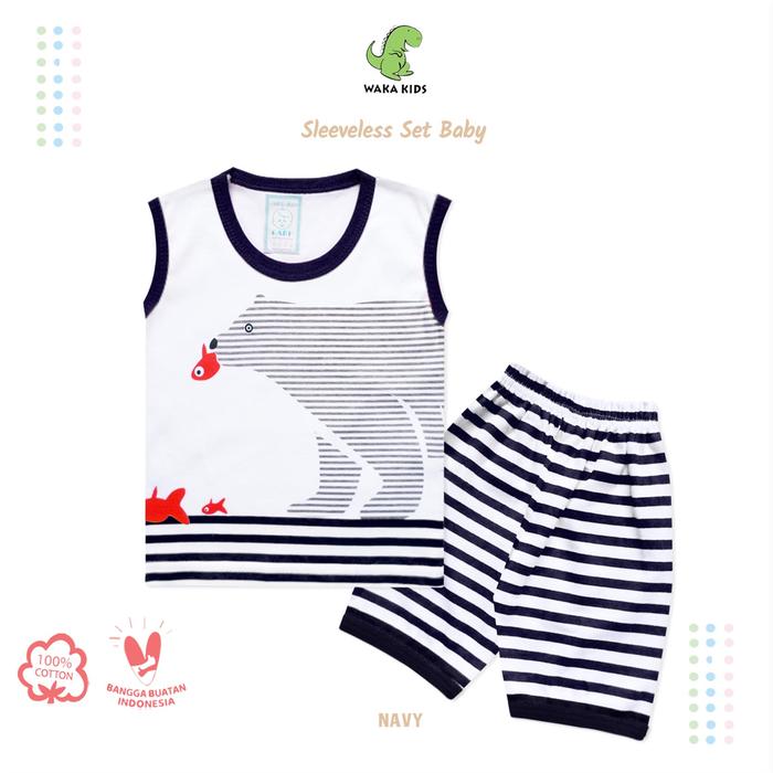 Gambar Skabe Baju Anak Laki Laki Bear Salur Baby Putih Usia 3-4 Bulan 3226 - Hitam dari Wakakids undefined Tokopedia