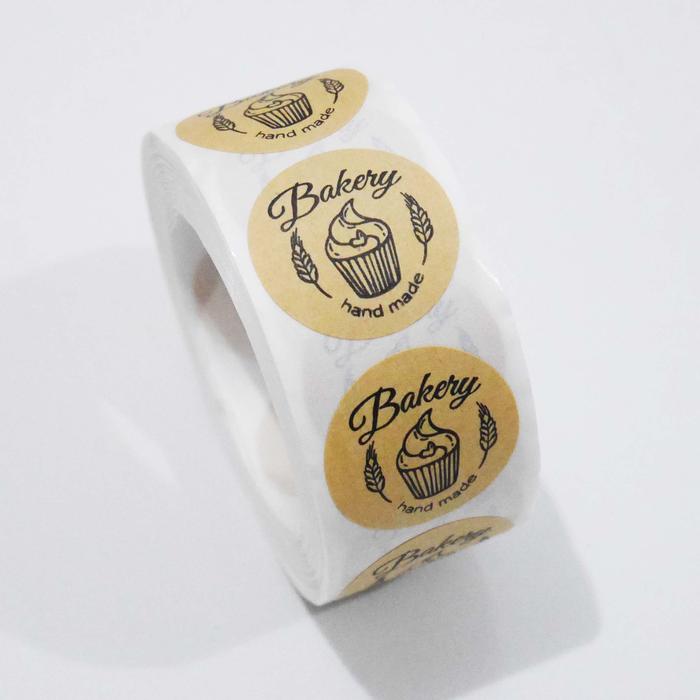 Gambar STICKER LABEL KEMASAN MAKANAN BULAT PER 20 PCS - STICKER THANK YOU - BAKERY COKLAT dari GROCERY HALL undefined Tokopedia