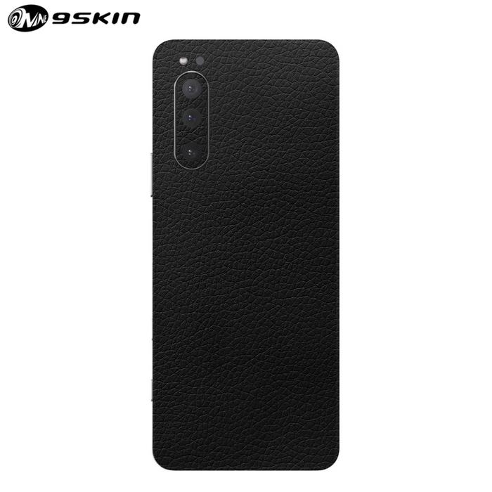 Gambar 9Skin Premium Skin sony xperia 5 mark ii 2 - 3M Leather / Wood Texture - Black Leather, Back Only dari 9SKIN Premium undefined Tokopedia