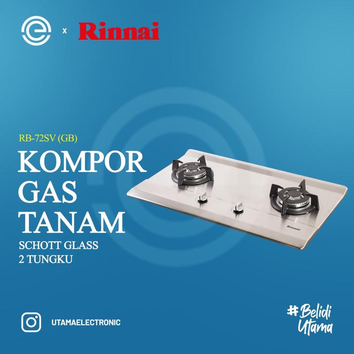 Promo RINNAI Kompor Gas Tanam 2 Tungku RB-72SV (GB) - Hitam Cicil 0% 3x -  Jakarta Pusat - Utama_electronic | Tokopedia