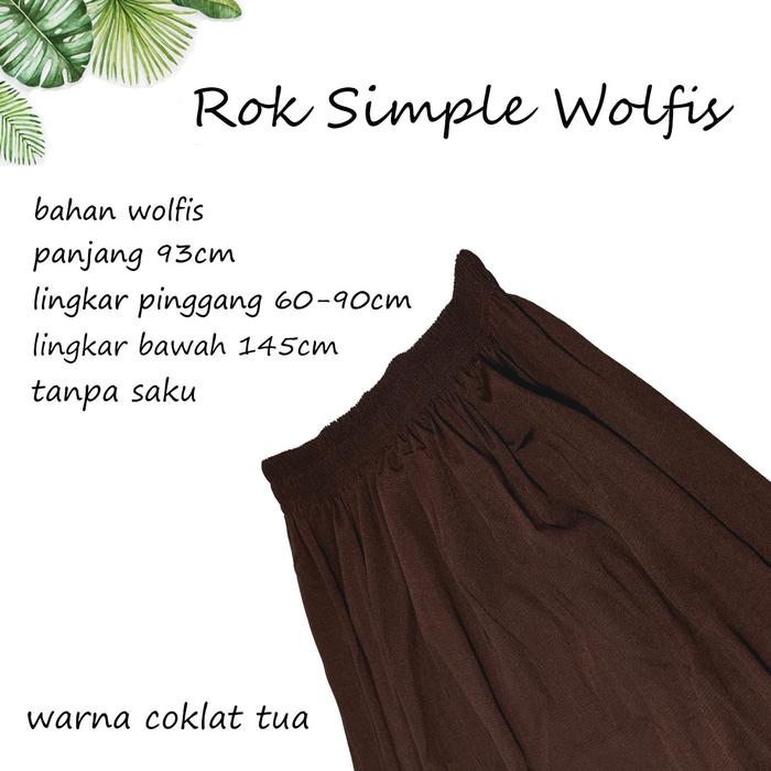 Gambar Rok Panjang Polos Wolfis / Maxi Skirt Woolpeach - Cokelat tua dari NawAhmad's Lapak undefined Tokopedia