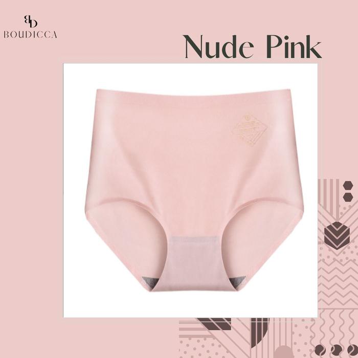 Gambar LUNA Celana Dalam High Waist Seamless Premium Satin /CD Seamless Satin - NUDE PINK, XXL(60-70KG) dari Boudicca Woman Apperal undefined Tokopedia