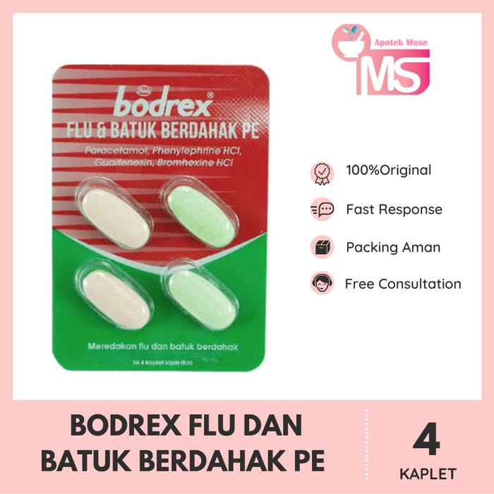 Gambar BODREX FLU DAN BATUK BERDAHAK PE 4 KAPLET dari HYMOSE undefined Tokopedia