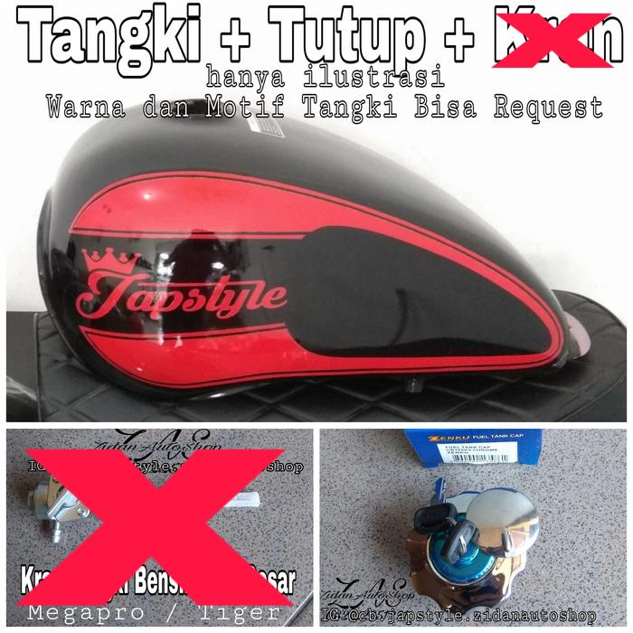 Gambar Tangki Motor Custom Tengki Motor Kastem Japstyle Triumph Scrambler dll - tangki+tutup dari ZidanAutoShop undefined Tokopedia
