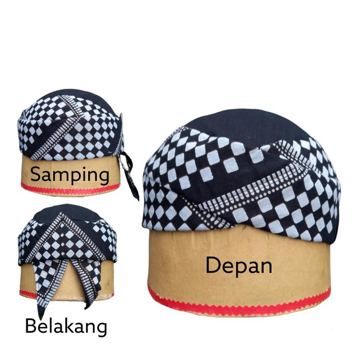 Gambar udeng pasundan blangkon peci batik - poleng, 5 dari peci santri undefined Tokopedia