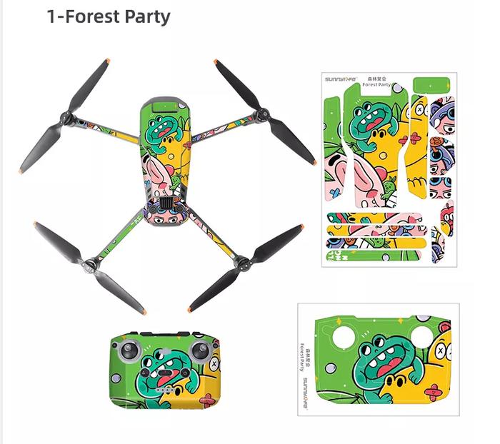 Gambar Sunnylife PVC 3M Decal Sticker Protectoive Skin DJI Mavic 3 Whole Set - Forest Party dari Devil Store Indonesia undefined Tokopedia