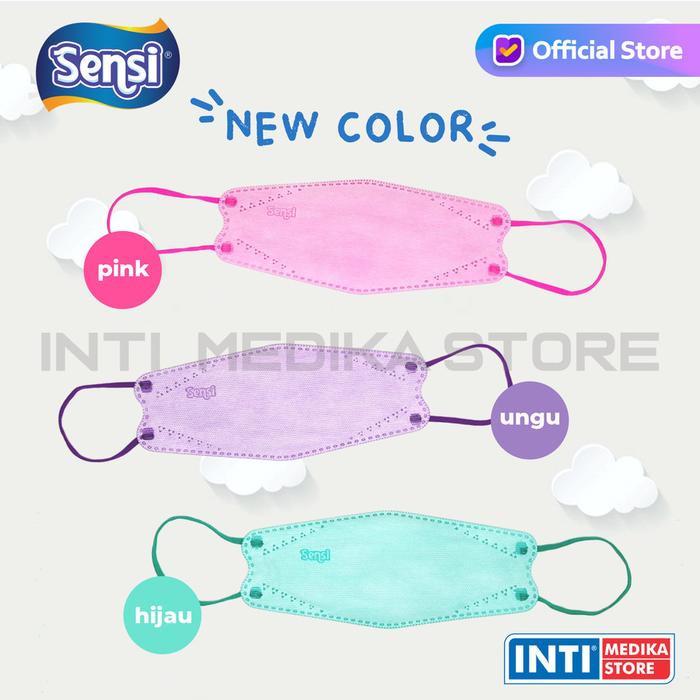 Gambar SENSI - Convex Mask 4 Ply | Masker Earloop 4 Ply | Masker Sensi - Ungu dari INTI MEDIKA STORE undefined Tokopedia