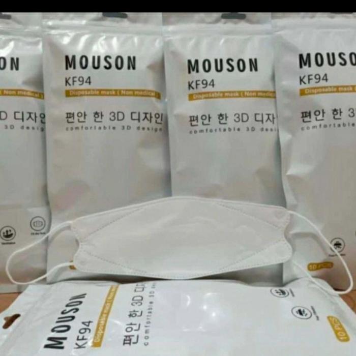 Gambar masker kf94 mouson hitam 10pcs - Putih dari Shafa@store undefined Tokopedia