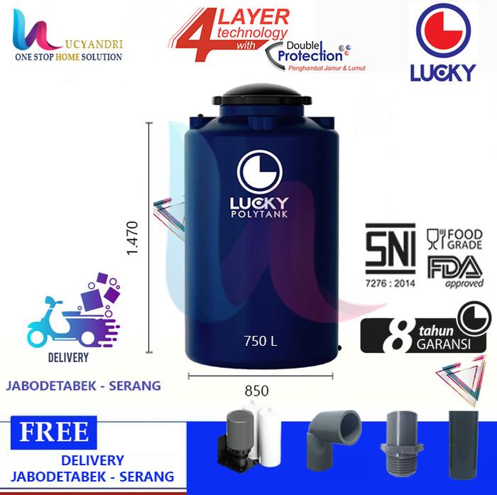 Gambar Tangki Air, Toren Air, Tandon Air Lucky Standard LS 750 NEW - Biru dari Lucyandri Official undefined Tokopedia