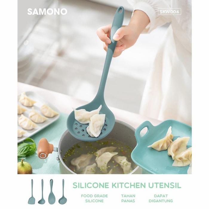 Gambar Samono Silicon Kitchen Utensil Sutil Spatula Sodet SKW001 SKW002 Bagus - SKW002-SdkSayur dari Akar Jaya Communication undefined 5 Tokopedia