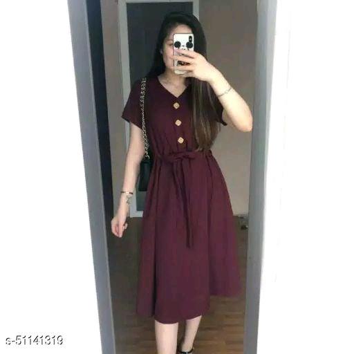 Gambar Dress wanita Trendy Tali serut busui - maroon, M dari Asyfa Shop BDG_NEW undefined Tokopedia