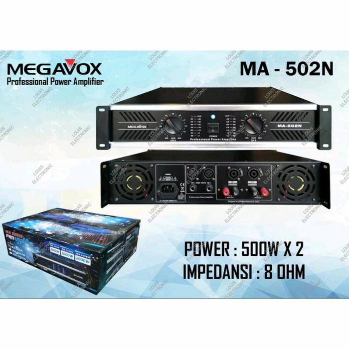 Gambar Power Amplifier MEGAVOX MA 502 N Ampli MEGAVOX MA 502N MA502 Original dari LOUIS ELECTRONIC undefined Tokopedia