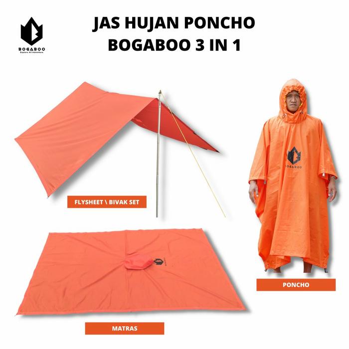 Gambar Jas Hujan Ponco 3 IN 1 Waterproof Ringan murah - Setelan Raincoat dari MONLIMESS undefined Tokopedia