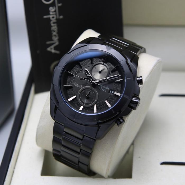 Gambar [ ORIGINAL ] Jam Tangan Pria / Cowok Alexandre Christie 6596 AC 6596 - Hitam dari TOKOJAMKU_NEW undefined Tokopedia