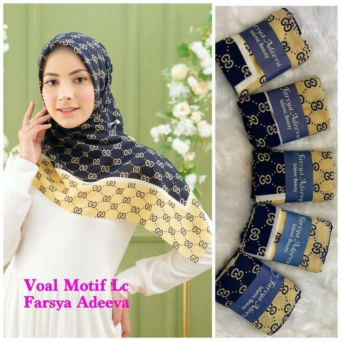 Gambar Hijab jilbab kerudung katun premium motif denay LC motif 16 - motif 4 dari karunia muslim undefined 5 Tokopedia