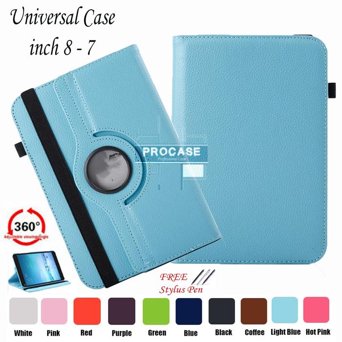 Jual HP Stream inch Leather Flip case Casing Standing Rotary - Main Image