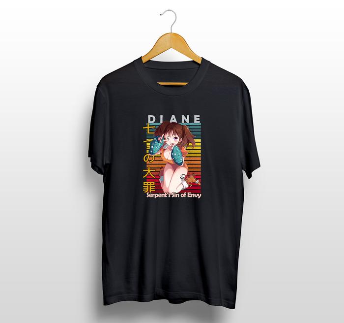 Gambar Kaos Pria Distro Anime Jepang Seven Deadly Sin Diane Nanatsu No Taizai - Hitam, M dari Abi Kiya Store undefined Tokopedia