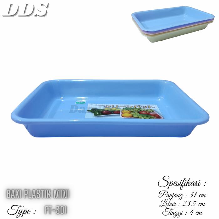 Gambar Nampan Baki Plastik Segi 31 x 24 cm - Biru dari DariDuaSatu undefined Tokopedia