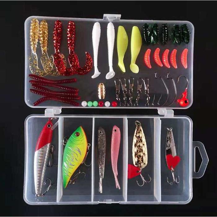 Gambar Umpan Pancing Ikan besar Fishing Soft Lure Laut Set Lengkap Termurah - 45pcs dari Tokomarttt undefined Tokopedia