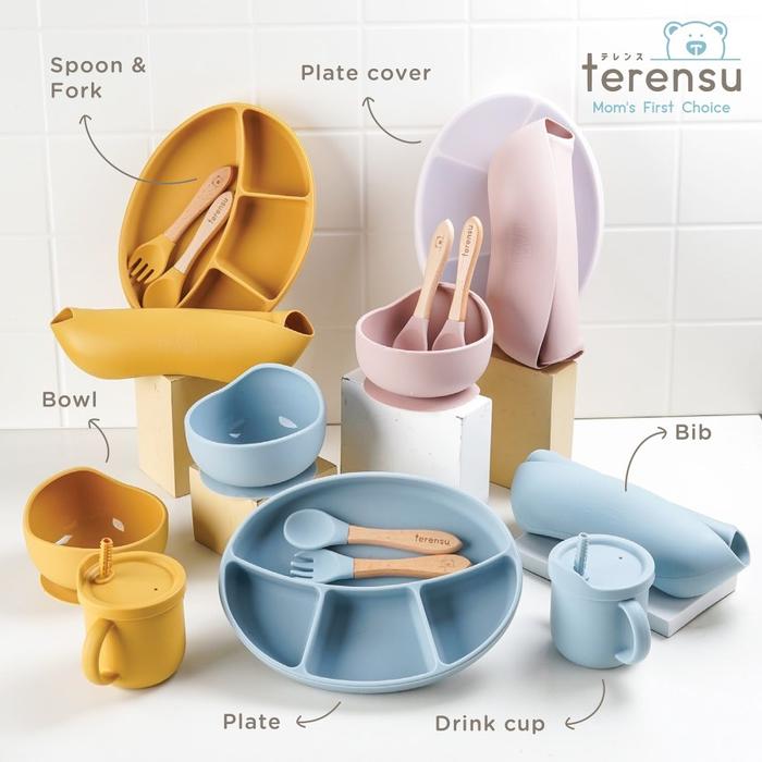 Gambar TERENSU - SILICONE FEEDING SET 7 IN 1 (ALAT MAKAN BAYI SET + BOX) - DARK PINK dari VDIVY undefined Tokopedia
