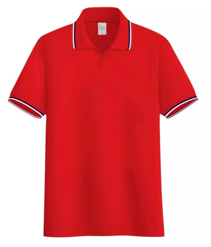 Gambar Kaos Pria Polos Kerah / Kaos Pria Polo Motif List Combinasi - Merah, M dari NakanoStore_NEW undefined Tokopedia