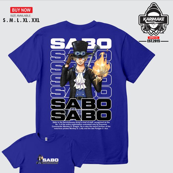 Jual Kaos Baju Anime ONE PIECE SABO THE REVOLUTIONARY ARMY