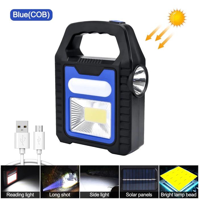Gambar Lampu Emergency Senter Camping Lampu LED Solar Power Rechargeable COB dari Toko alat bengkel undefined Tokopedia