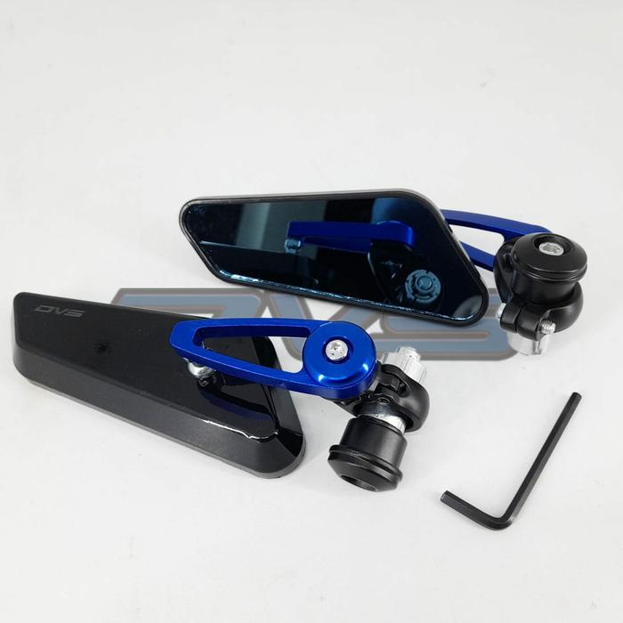Gambar SPION REAR MIRROR BAR END TYPE CIRCUIT UNIVERSAL NMAX PCX R15 MERK DVS - BLUE, semua motor dari INTAN MOTORSPORT undefined Tokopedia