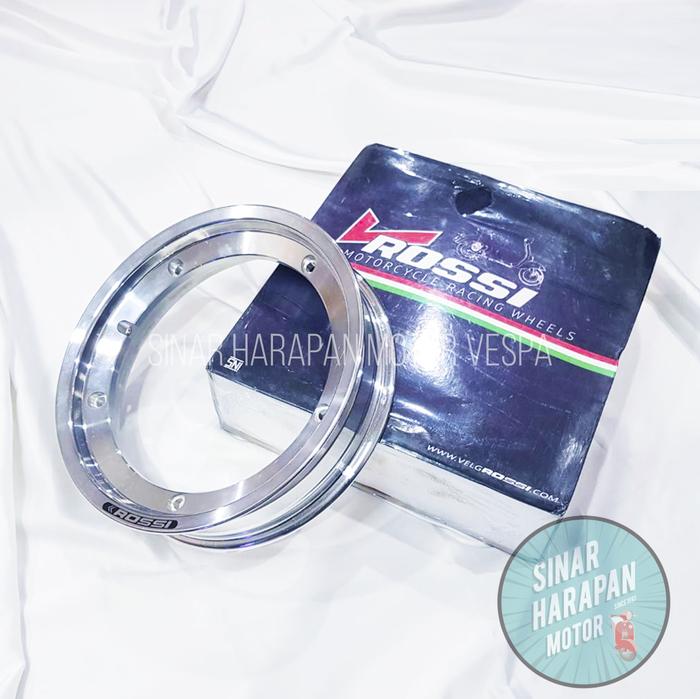 Gambar Velg V Rossi / Vrossi / V-rossi Vespa Tubeless Ring 10 - Chrome dari Sinar Harapan Mtr Vespa undefined Tokopedia
