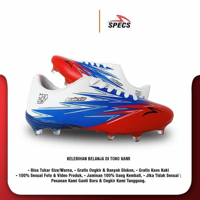 Gambar Sepatu Specs Promo Sepatu Bola Ortuseight Jogosala FREE KAOS KAKI - putih biru bola, 38 dari Zoetropes undefined Tokopedia