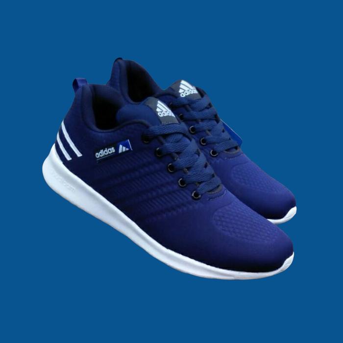 Gambar sepatu adidas pria grade original terbaru murah sepatu running tali - Navy, 39 dari ALFATH STORE Authorized Seller undefined Tokopedia