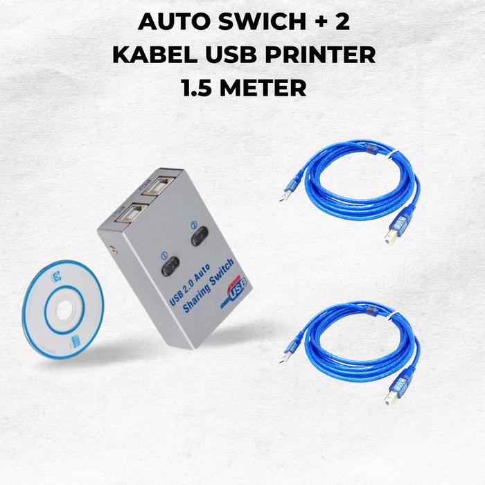 Gambar Paket Aksesoris Komputer & Laptop Auto Sharing USB Data Switch Printer - PAKET 1.5M dari GlobalTech_NEW undefined Tokopedia