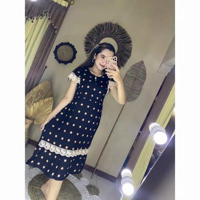 Gambar daster Arab murah terbaru renda Milo - Hitam dari Royal Pelangi undefined Tokopedia