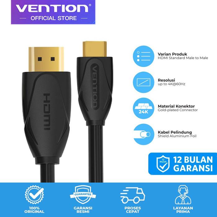 Gambar Vention Kabel Mini HDMI to HDMI 2.0 4K - D02 - 3 Meter dari Vention Official Store undefined Tokopedia
